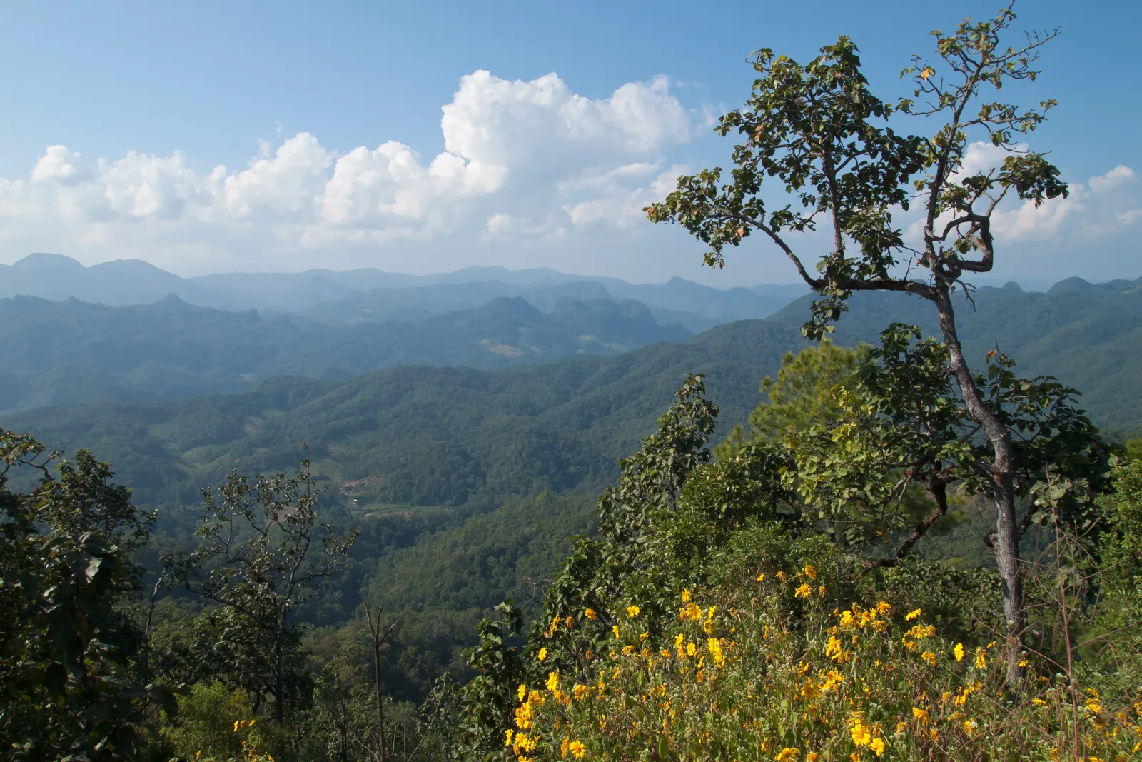 paisagem de montanha do Mae Hong Son Loop na Tailândia