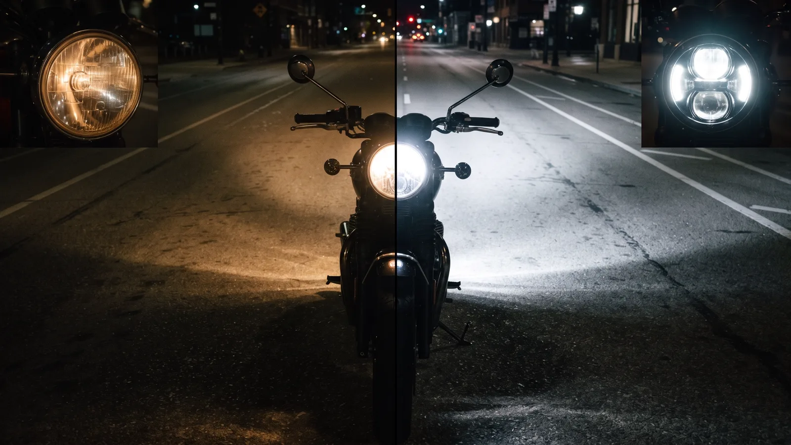 Farol de led para moto