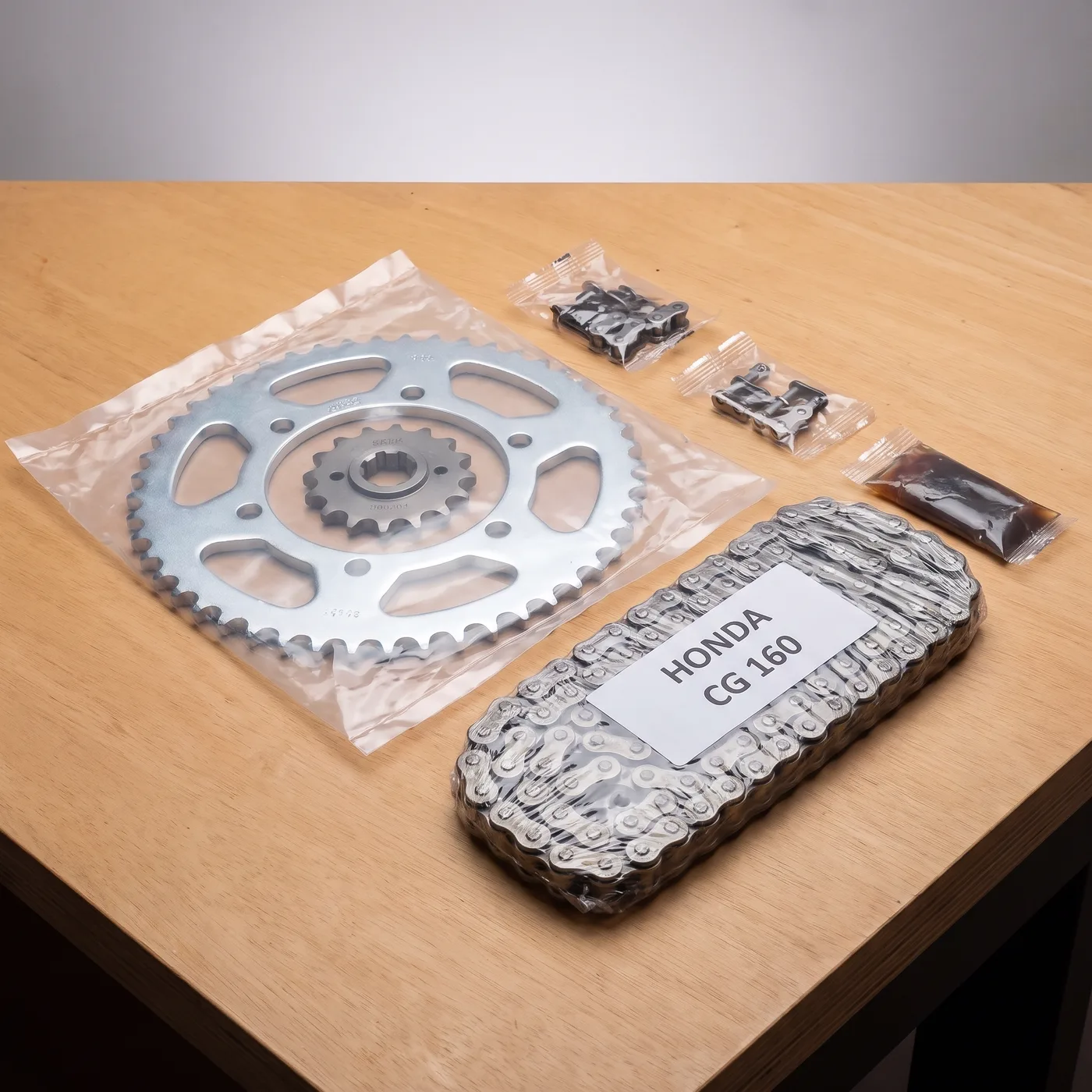 Kit relacao cg 160 novo embalado
