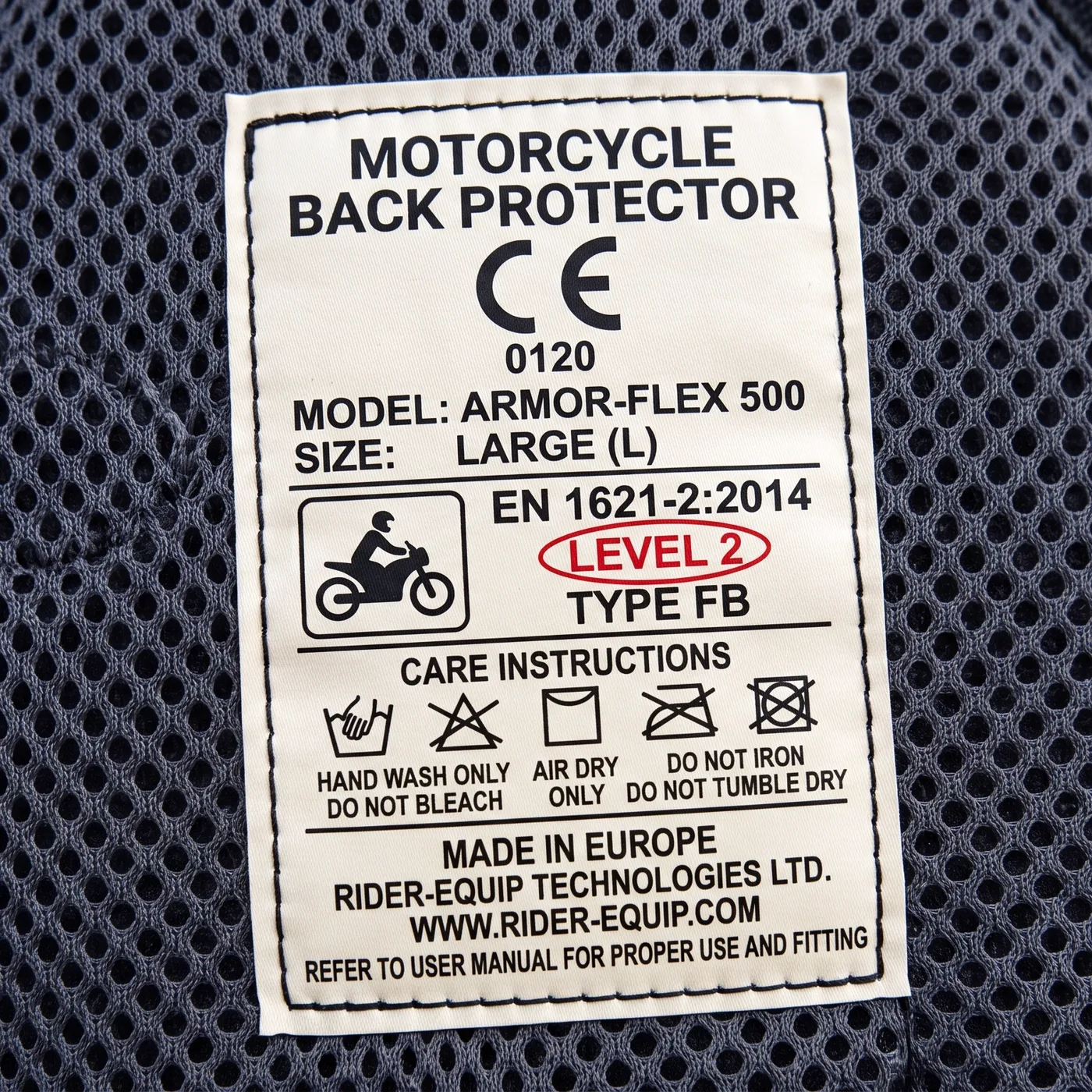 Protetor de Coluna para Moto: Guia de Compra e Certificações 3 Protetor coluna moto etiqueta certificacao